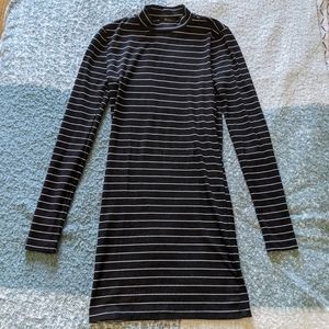 Forever 21 Black & White Striped Bodycon Dress